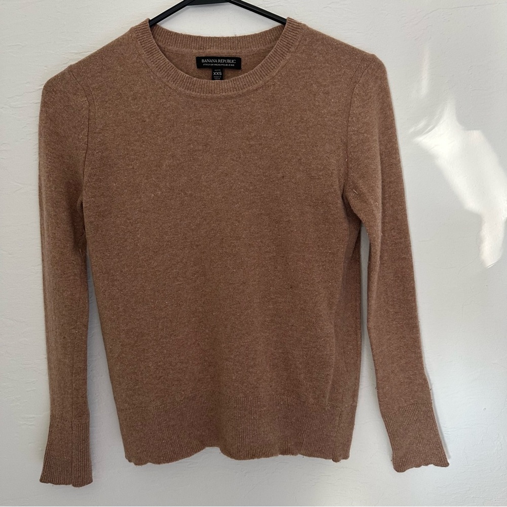 Banana Republic Merino Wool Crewneck Sweater - Camel